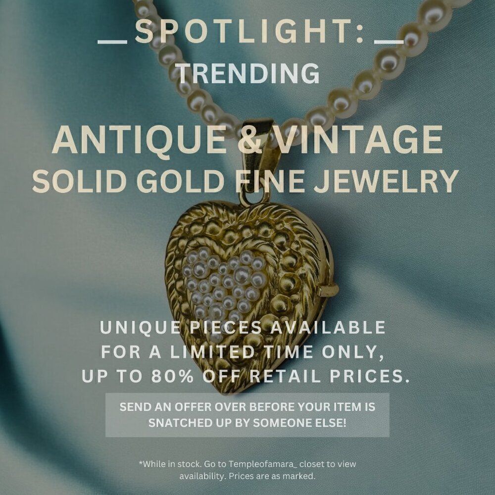 Vintage Estate & Antique Fine Jewelry Sale! Solid Gold 10k 14k 18k Fast Shipping
